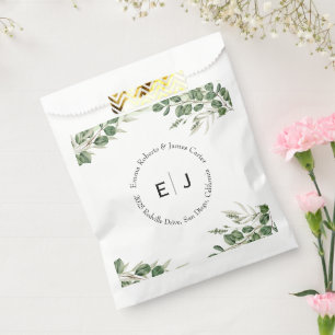 Grüne Chic Monogramm Geschenkboxen Geschenktütchen