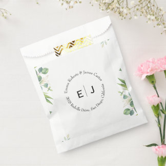 Grüne Chic Monogramm Geschenkboxen Geschenktütchen