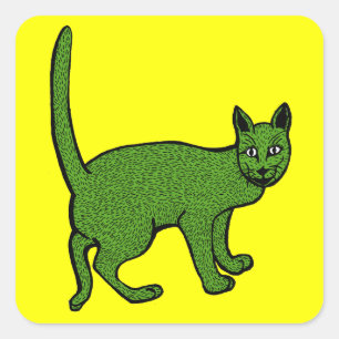Grüne Cindarella Quadratischer Aufkleber