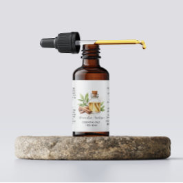 Grüne Cinnamon Essential Oils Aquarell Adressaufkleber