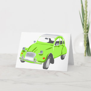Grüne Citroen 2 Lebenslauf-Gruß-Karte Karte