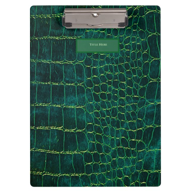 Grüne Clipboard im Kunstlederstil Klemmbrett (Vorderseite)