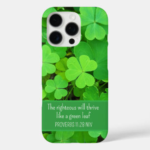 Grüne Clovers Foto Wohlstand Bibel Verse Niedlich iPhone 16 Pro Hülle