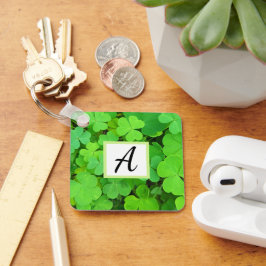 Grüne Clovers Foto Wohlstand Bibel Verse Ursprüngl Schlüsselanhänger