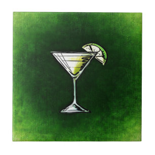 Grüne Cocktailabsinth Fliese