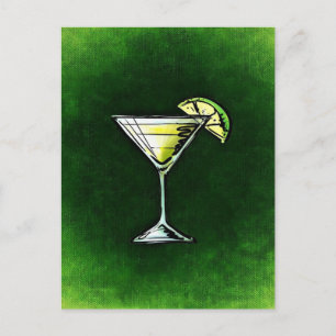 Grüne Cocktailabsinth Postkarte