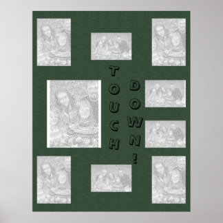 Grüne Collage - Fußball Poster