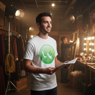 Grüne Comedy- und Tragödie-Drama-Masken T-Shirt