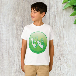 Grüne Comedy- und Tragödie-Dramenmasken T-Shirt
