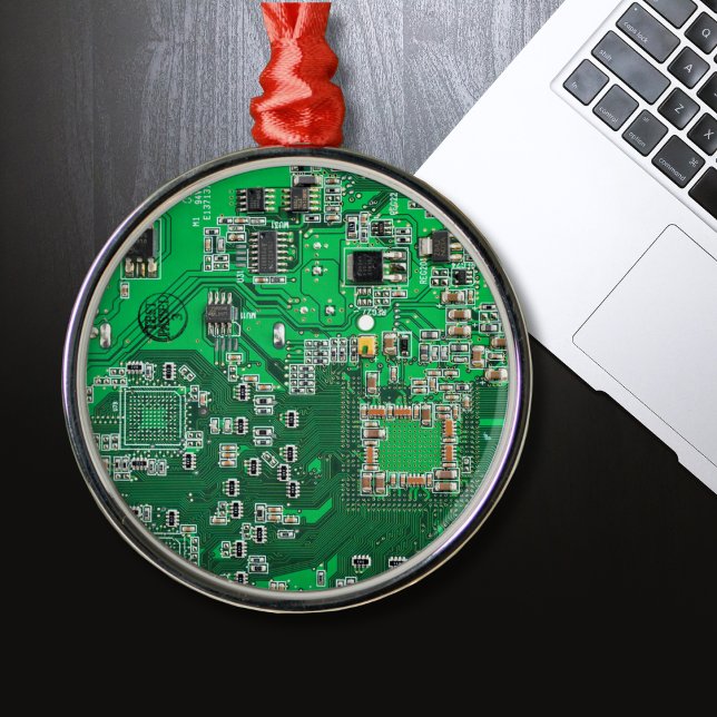Grüne Computergehäuse Ornament Aus Metall (Von Creator hochgeladen)