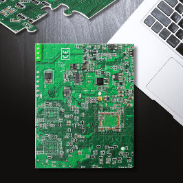 Grüne Computergehäuse Puzzle