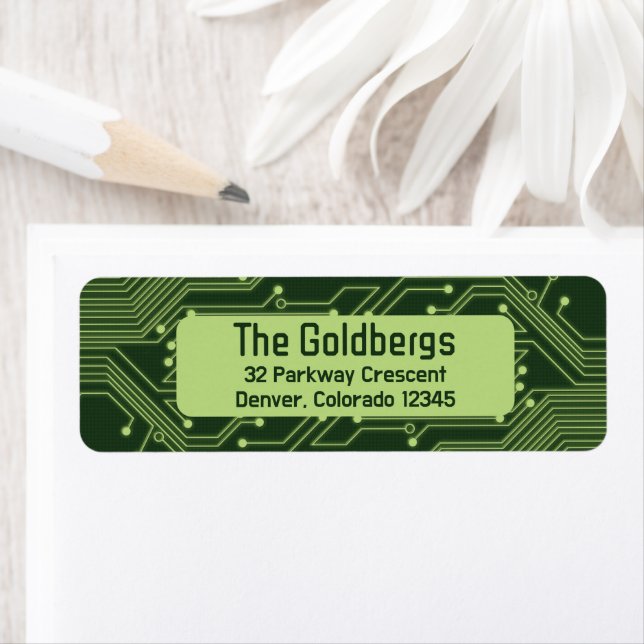 Grüne Computerplatine Bar Mitzvah-Adresse (Insitu)