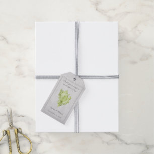 Grüne Conch-Muschel Hochzeitsmarken Geschenkanhänger