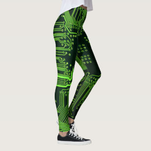 Grüne coole Computerplatine Leggings