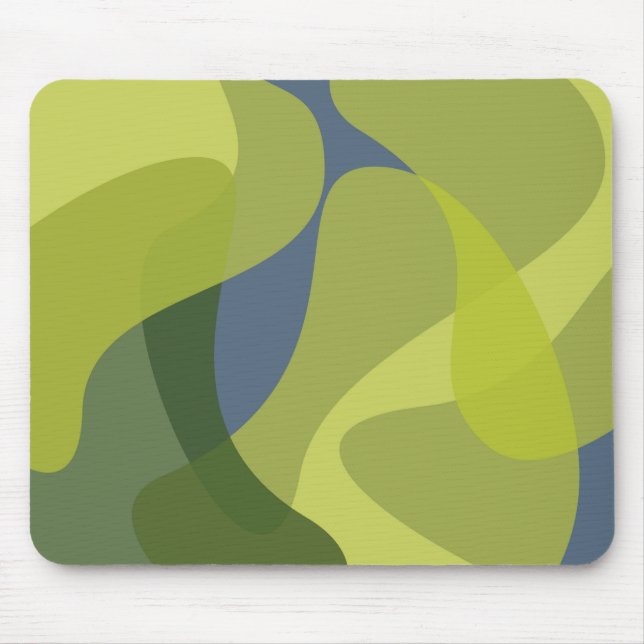Grüne, coole, trendige, moderne und Bio Formen Mousepad (Vorne)