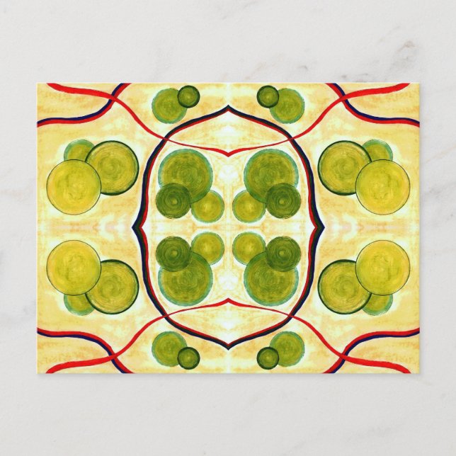Grüne Cream Float Postkarte (Vorderseite)
