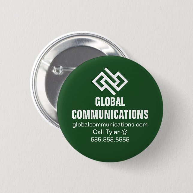Grüne Cyber Technologie Computerfirmenindividuelle Button (Vorne & Hinten)
