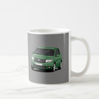Grüne Dacia Sandero II Illustration Kaffeetasse