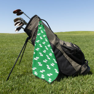 Grüne Dackel Golfer-Geschenk Golfhandtuch