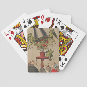 Grüne Dämonen, die die Abdeckung von Bouquet von R Spielkarten