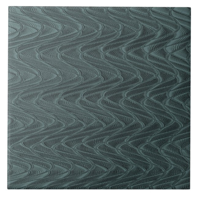 Grüne Decorative Wavy Keramik Tile Fliese (Vorderseite)