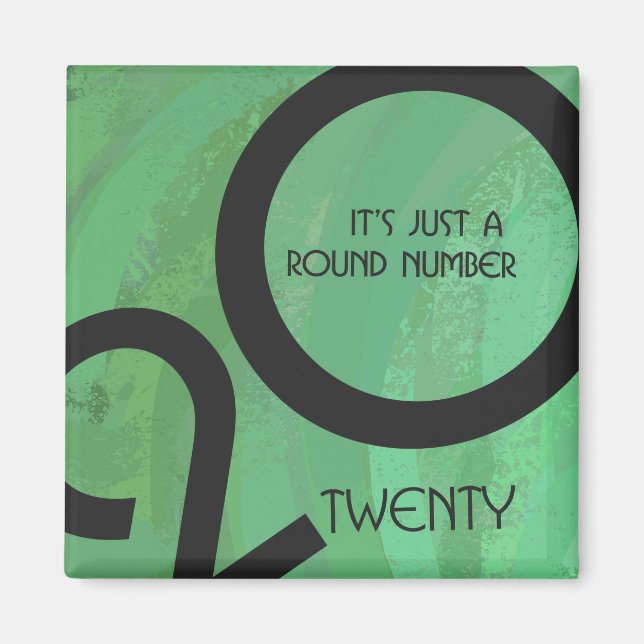 Grüne Dekade zum Geburtstag Magnet (Vorne)