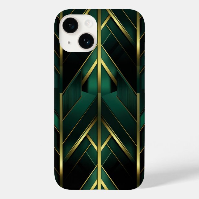 Grüne Dekoration Case-Mate iPhone Hülle (Rückseite)