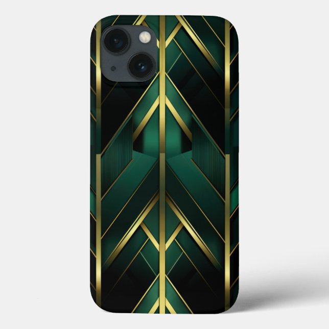 Grüne Dekoration Case-Mate iPhone Hülle (Rückseite)
