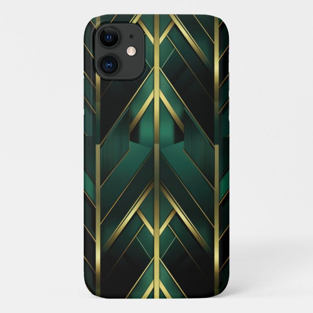 Grüne Dekoration Case-Mate iPhone Hülle (Rückseite)
