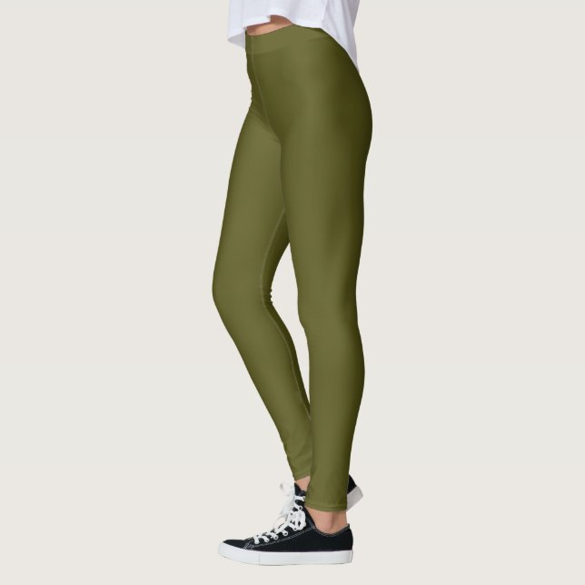 Grüne Dekoration der Solid Army auf Leggings (Links)