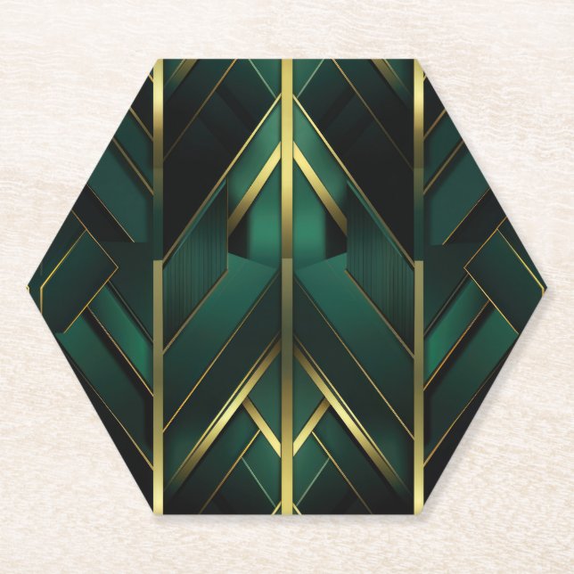 Grüne Dekoration Untersetzer (Vorderseite)