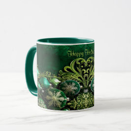 Grüne dekorative Ornamente Tasse