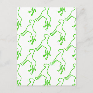 Grüne Deutsche Dogge Postkarte
