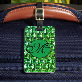 Grüne Diamanten, grüne Edelsteine Gepäckanhänger