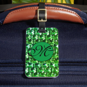 Grüne Diamanten, grüne Edelsteine Gepäckanhänger