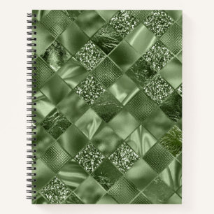 GRÜNE DIAMOND SHIMMER KARIERT NOTIZBUCH