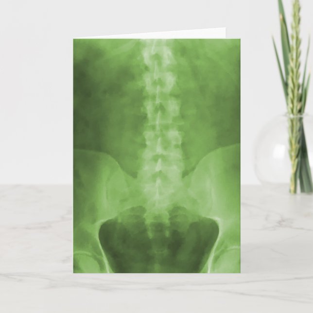 Grüne Digital-Röntgenstrahl-Kunst-Gruß-Karte Karte (Vorderseite)