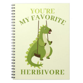 Grüne Dinosaurier Kinder Schule Valentines Geschen Notizblock