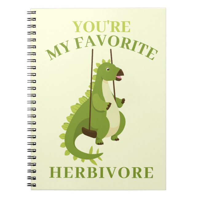 Grüne Dinosaurier Kinder Schule Valentines Geschen Notizblock (Vorderseite)