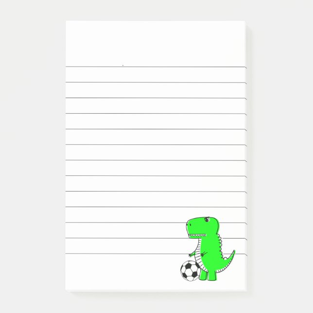 Grüne Dinosaurier-Lieben Fußbodenbelag Post-it Klebezettel (Vorderseite)