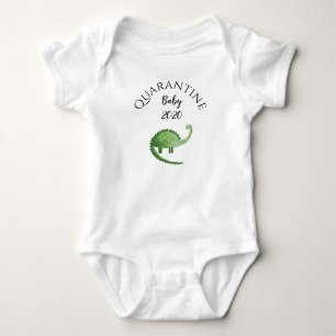 grüne Dinosaurier-Quarantäne, Baby geboren 2020, Strampler