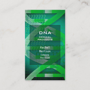Grüne DNA Medizinische Wissenschaft Modern Visitenkarte