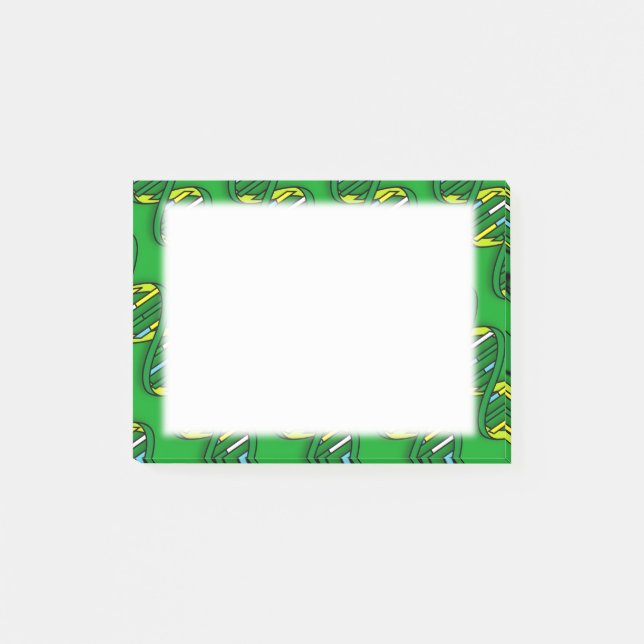 Grüne DNA Medizinische Wissenschaft Post-it Klebezettel (Vorderseite)