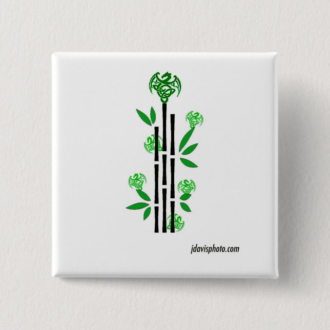 Grüne Drache-Button Milliamperestunde Jongg Button (Vorderseite)