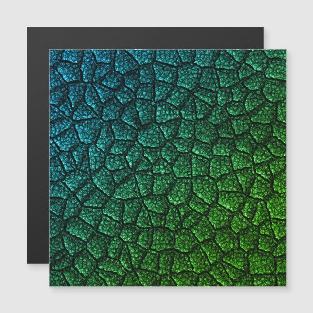 Grüne Drachenschuppe Magnetkarte (Vorne/Hinten)