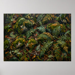 Grüne Dschungelvegetation Wandkunst Poster