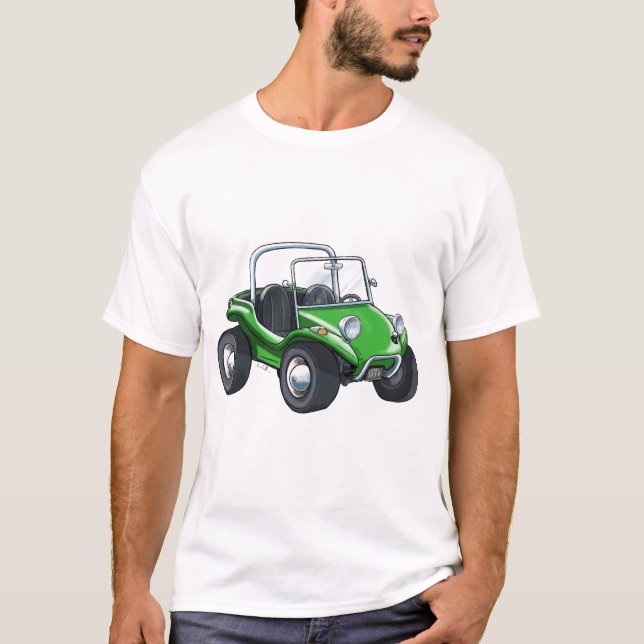 Grüne Dunebuggy-Optik T-Shirt (Vorderseite)