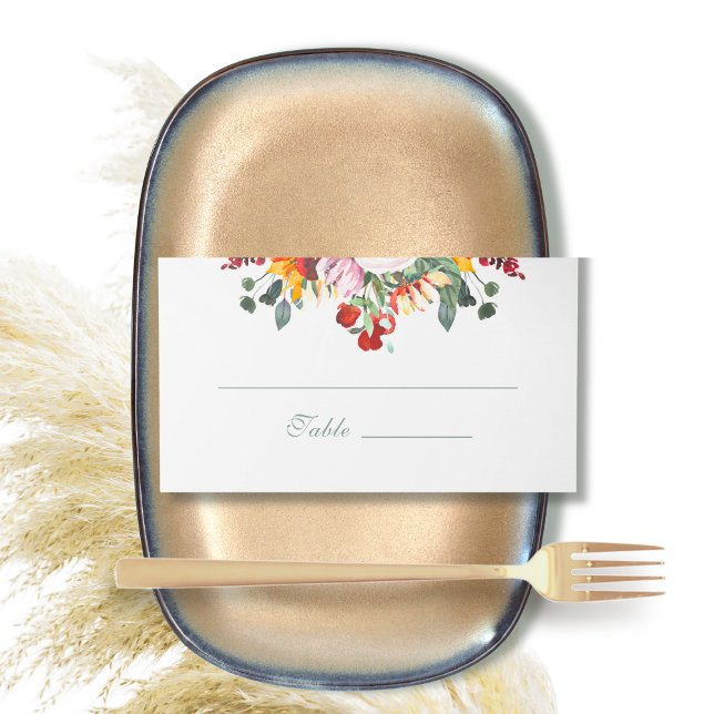 Grüne dunkelrote goldene Sonnenblume Farbe Platzkarte (Von Creator hochgeladen)