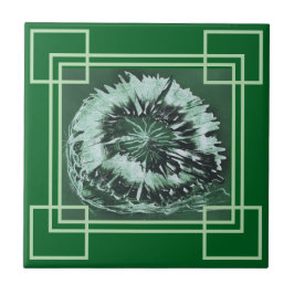 Grüne Edelstein-Geometrien Fliese