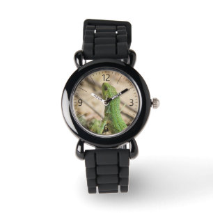 Grüne Eidechse Armbanduhr